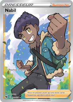 Carte Pokémon Dresseur Full Art Nabil 073/073 de la série La Voie du Maître