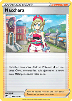 Carte Pokémon Holographique rare Nacchara 147/189 de la série Astres Radieux