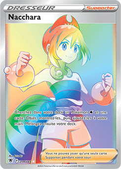 Carte Pokémon Rainbow Dresseur Nacchara 204/189 de la série Astres Radieux