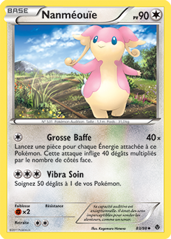 Carte Pokémon Peu commune Nanméouïe 83/98 de la série Pouvoirs Émergents