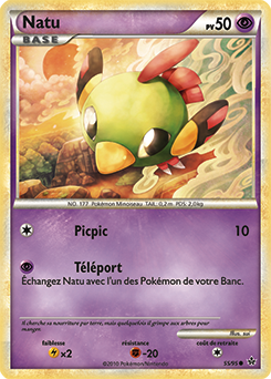 Carte Pokémon Commune Natu 55/95 de la série Déchaînement