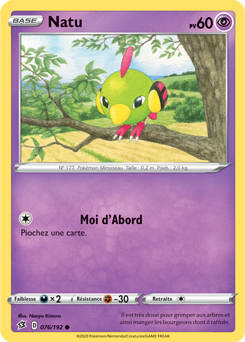 Carte Pokémon Commune Natu 76/192 de la série Clash des Rebelles