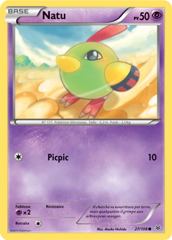 Carte Pokémon Natu 27/108 de la série Ciel Rugissant en vente au meilleur prix