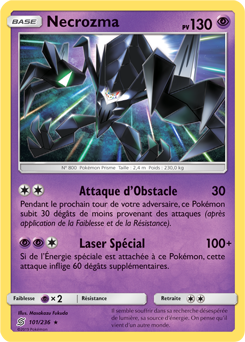 Carte Pokémon Necrozma 101/236 de la série Harmonie des Esprits en vente au meilleur prix