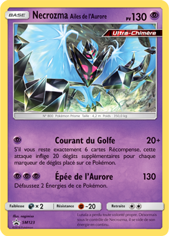 Carte Pokémon Promo Necrozma Ailes de l'Aurore SM123 de la série Promos Soleil et Lune