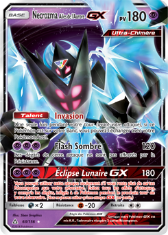 Carte Pokémon Pokémon GX Necrozma Ailes de l'Aurore GX 63/156 de la série Ultra Prisme