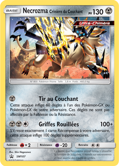 Carte Pokémon Promo Necrozma Crinière du Couchant SM107 de la série Promos Soleil et Lune