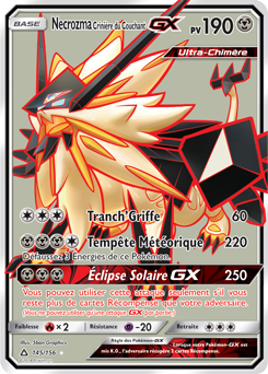 Carte Pokémon Pokémon Full Art Necrozma Crinière du Couchant GX 145/156 de la série Ultra Prisme