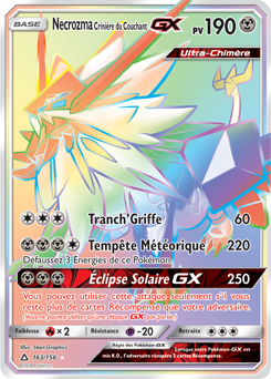 Carte Pokémon Secrète Rainbow GX Necrozma Crinière du Couchant GX 163/156 de la série Ultra Prisme
