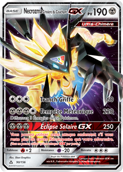 Carte Pokémon Pokémon GX Necrozma Crinière du Couchant GX 90/156 de la série Ultra Prisme