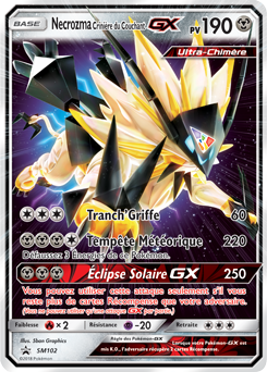 Carte Pokémon Promo Necrozma Crinière du Couchant GX SM102 de la série Promos Soleil et Lune