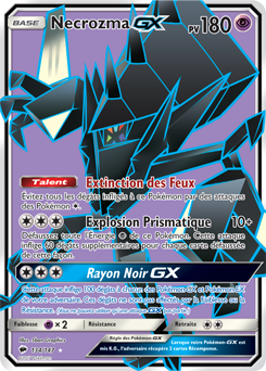 Carte Pokémon Pokémon Full Art Necrozma GX 134/147 de la série Ombres Ardentes