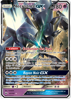 Carte Pokémon Pokémon GX Necrozma GX 63/147 de la série Ombres Ardentes