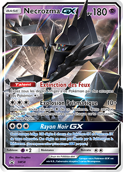 Carte Pokémon Promo Necrozma GX SM58 de la série Promos Soleil et Lune