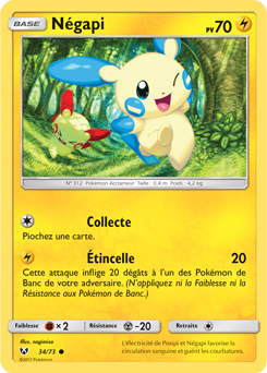Carte Pokémon Négapi 34/73 de la série Légendes Brillantes en vente au meilleur prix