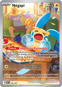 Carte Pokémon Illustration rare Négapi 194/182 de la série Faille Paradoxe
