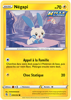 Carte Pokémon Communes Négapi 90/264 de la série Poing de Fusion