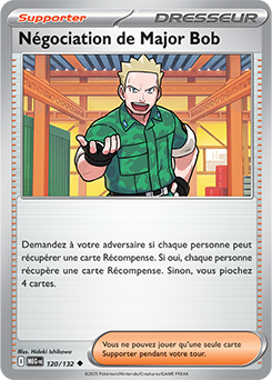 Carte Pokémon Peu commune Négociation de Major Bob 120/132 de la série Méga-Évolution