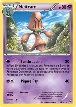Carte Pokémon Rare Neitram 56/101 de la série Nobles Victoires