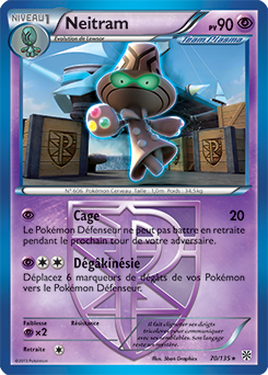 Carte Pokémon Rare Neitram 70/135 de la série Tempête Plasma