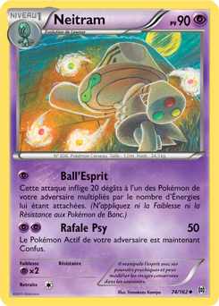 Carte Pokémon Peu commune Neitram 74/162 de la série Impulsion Turbo