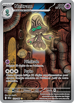 Carte Pokémon Illustration rare Neitram 121/86 de la série Foudre Noire