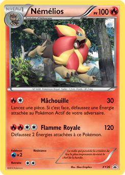 Carte Pokémon Promo Némélios XY26 de la série Promos XY