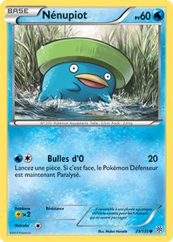 Carte Pokémon Nénupiot 29/135 de la série Tempête Plasma en vente au meilleur prix