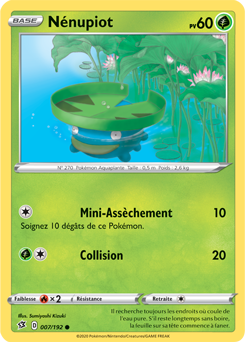 Carte Pokémon Commune Nénupiot 7/192 de la série Clash des Rebelles