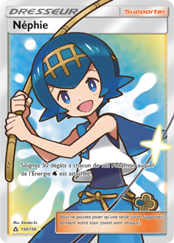 Carte Pokémon Dresseur Full Art Néphie 150/156 de la série Ultra Prisme
