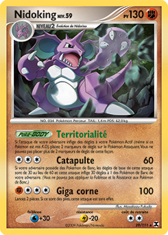 Carte Pokémon Nidoking 29/111 de la série Rivaux Émergents en vente au meilleur prix