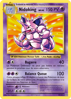 Carte Pokémon Nidoking 45/108 de la série Évolutions en vente au meilleur prix