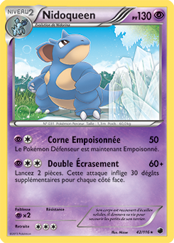 Carte Pokémon Nidoqueen 42/116 de la série Glaciation Plasma en vente au meilleur prix