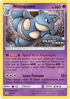 Carte Pokémon Nidoqueen SM160 de la série Promos Soleil et Lune en vente au meilleur prix