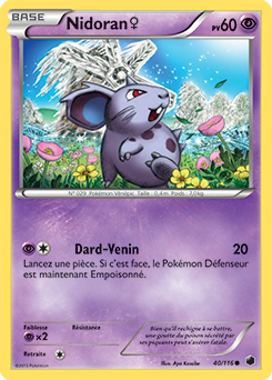 Carte Pokémon Nidoran 40/116 de la série Glaciation Plasma en vente au meilleur prix