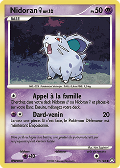 Carte Pokémon Nidoran 91/123 de la série Trésors Mystérieux en vente au meilleur prix