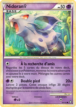 Carte Pokémon Nidoran 69/102 de la série Triomphe en vente au meilleur prix