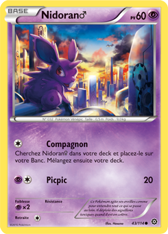 Carte Pokémon Nidoran 43/114 de la série Offensive Vapeur en vente au meilleur prix