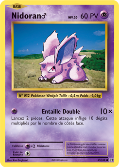 Carte Pokémon Nidoran 43/108 de la série Évolutions en vente au meilleur prix