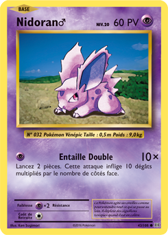 Carte Pokémon Commune Nidoran 43/108 de la série Évolutions
