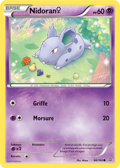 Carte Pokémon Commune Nidoran 66/160 de la série Primo Choc
