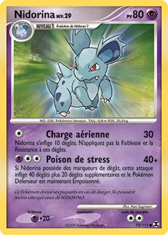 Carte Pokémon Nidorina 73/111 de la série Rivaux Émergents en vente au meilleur prix