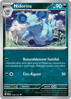 Carte Pokémon Nidorina 30/165 de la série 151 en vente au meilleur prix