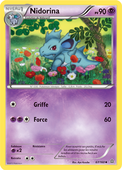 Carte Pokémon Nidorina 67/160 de la série Primo Choc en vente au meilleur prix