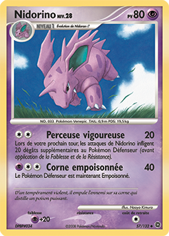 Carte Pokémon Nidorino 57/132 de la série Merveilles Secrètes en vente au meilleur prix