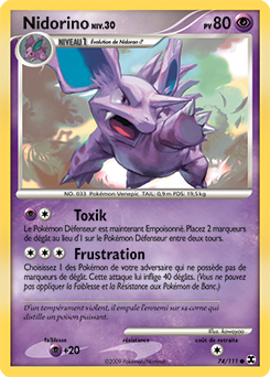 Carte Pokémon Nidorino 74/111 de la série Rivaux Émergents en vente au meilleur prix