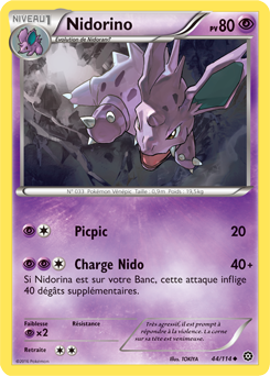 Carte Pokémon Nidorino 44/114 de la série Offensive Vapeur en vente au meilleur prix