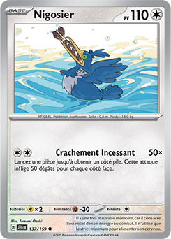 Carte Pokémon Communes Nigosier 137/159 de la série Aventures Ensemble