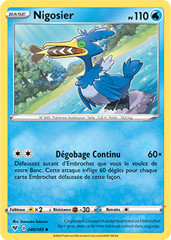 Carte Pokémon Nigosier 040/185 de la série Voltage Éclatant en vente au meilleur prix