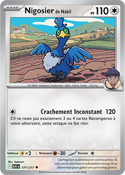 Carte Pokémon Nigosier de Nabil 177/217 de la série Héros Transcendants en vente au meilleur prix